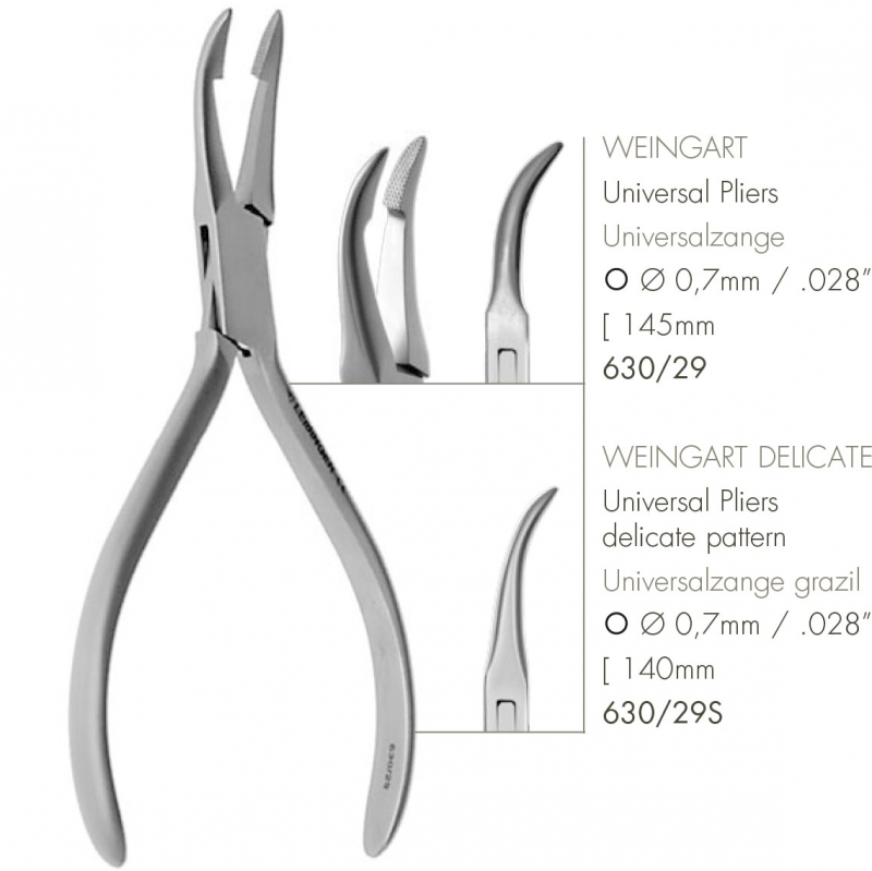 Weingarts universal orthodontic pliers | 630/29  en 630/29S