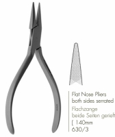 Flat  nose pliers | Vlakke tang | serrated bekjes | 630/3
