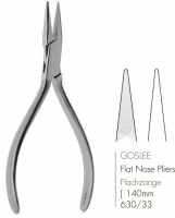 Goslee Flat  nose pliers | Vlakke tang | 1 glad en 1 serrated bekje | 630/33